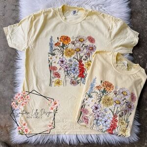 Vintage Wildflower Graphic Comfort Colors T-Shirt